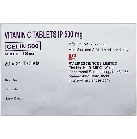 celin 500mg tablet 25's